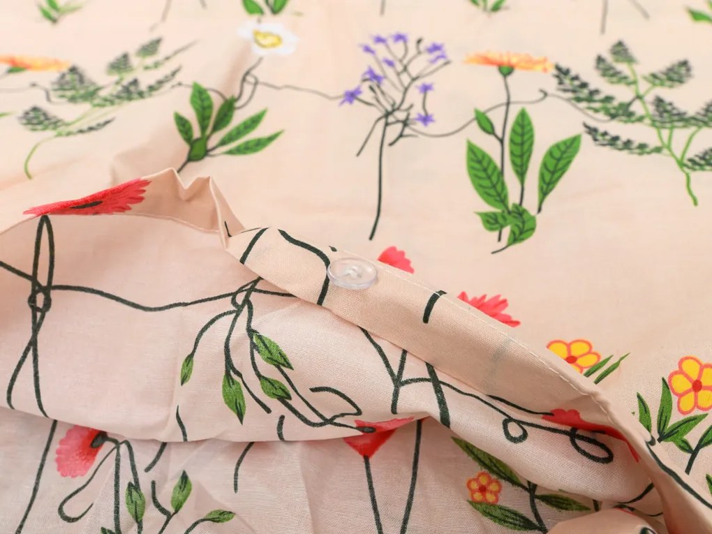 Bavlnené obliečky HERBAR BLEND béžové Rozmer obliečky: 70 x 90 cm | 140 x 220 cm