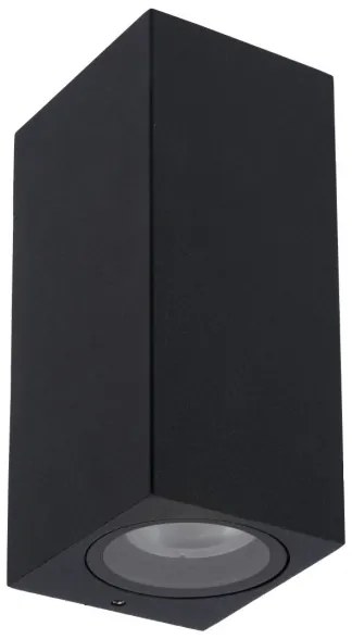 Lucide 69800/02/30 - Vonkajšie nástenné svietidlo ZARO 2xGU10/35W/230V IP44 čierna