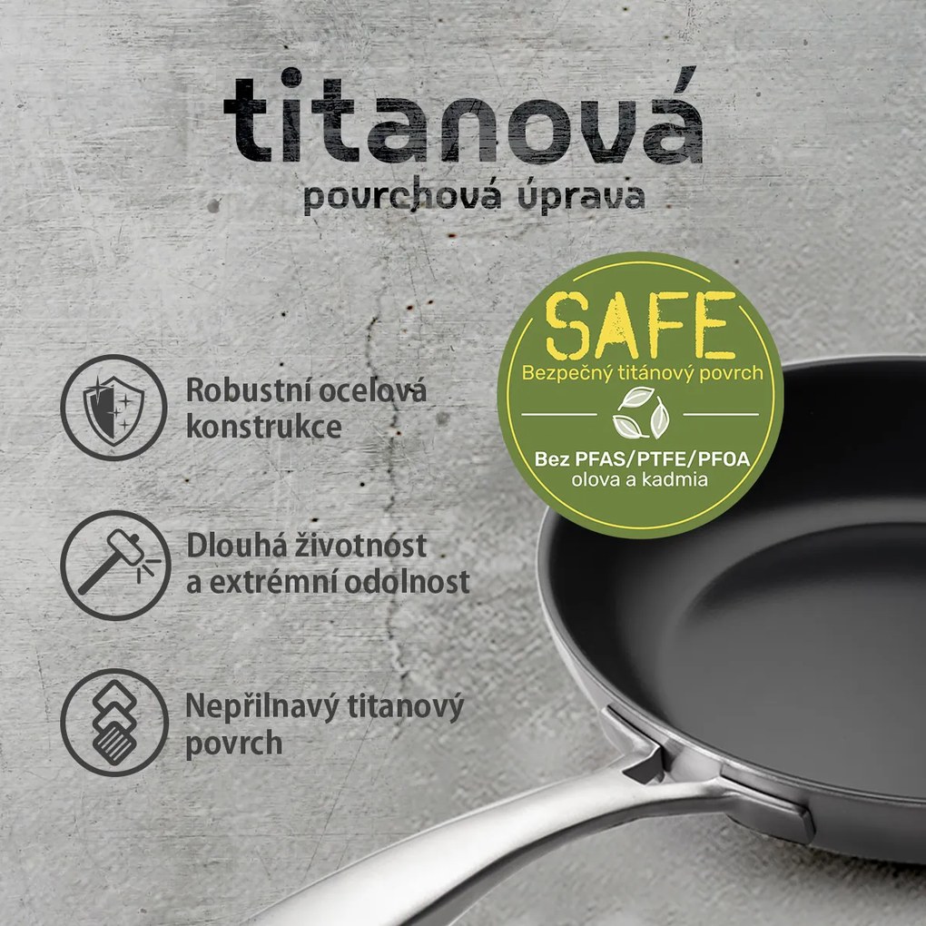Panvica s titánovým povrchom Ø 28 cm H: 5.5 cm — Sirius Terra Multi-layer Lunasol - 601207