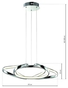 LED Luster na lanku COPERNICUS 1xLED/46W/230V