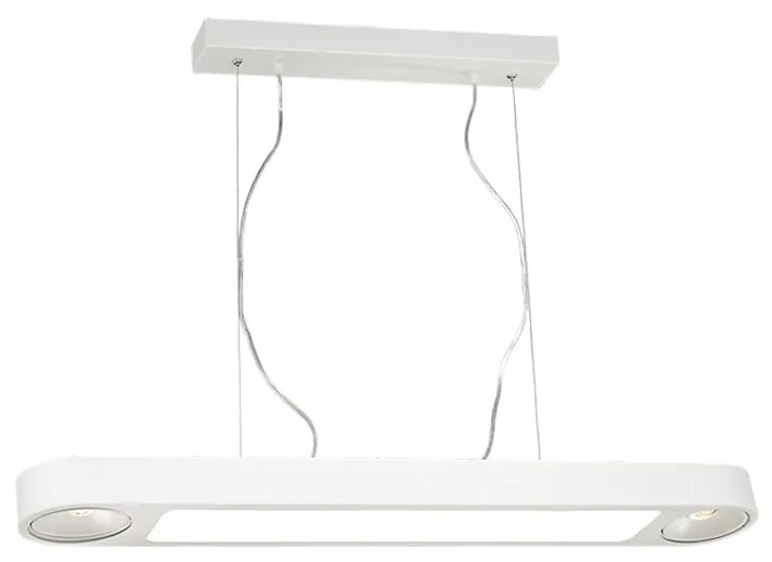 Závesné svietidlo Luce, 1x biele kovové tienidlo, w