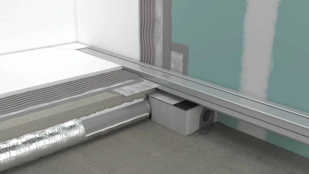 Hansgrohe uBox universal, úplná sada pre plochú inštaláciu - 1000 pre vrchné sady sprchových žľabov, HAN-56020180