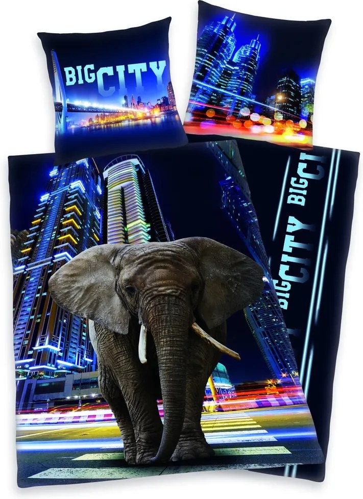 Herding obliečky Big City Elephant 140x200, 70x90