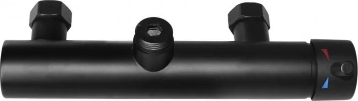 Erga Erga, nástenná sprchová batéria s horným 3/4" pripojením sprchového stĺpu, čierna matná, ERG-YKA-BW.FL-BLK