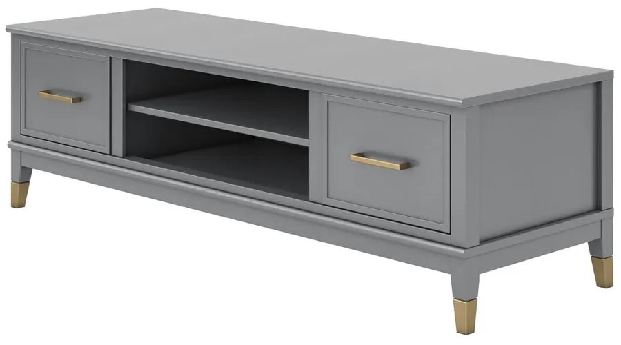Sivý TV stolík CosmoLiving by Cosmopolitan Westerleigh