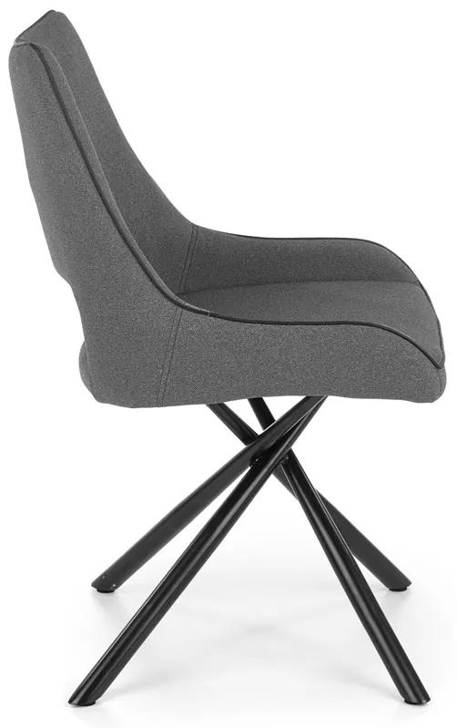 Jedálenská stolička K409 - sivá / čierna