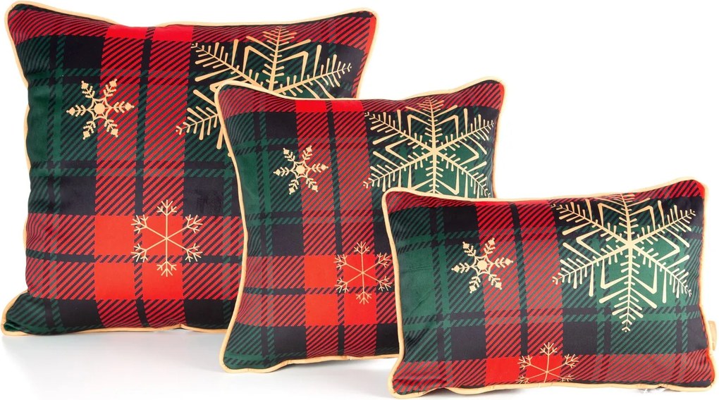 VIANOČNÁ DEKORAČNÁ OBLIEČKA NA VANKÚŠ STAR 1KS 45X45 CM VZOROVANÁ