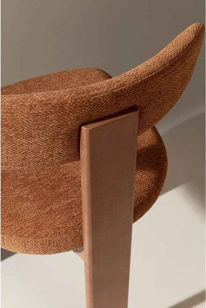 Čalúnené jedálenské stoličky v súprave 2 ks v tehlovej farbe Nadia – MOME