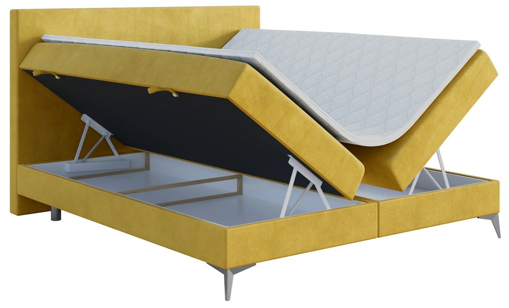 Kontinentálna posteľ 160 cm Ricky (limetková) (s matracom a úl. priestorom). Vlastná spoľahlivá doprava až k Vám domov. 1043435