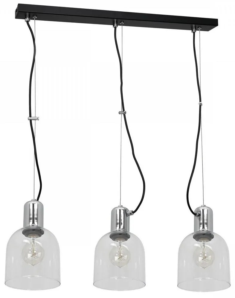 Luster na lanku BANCO 3xE27/60W/230V číra