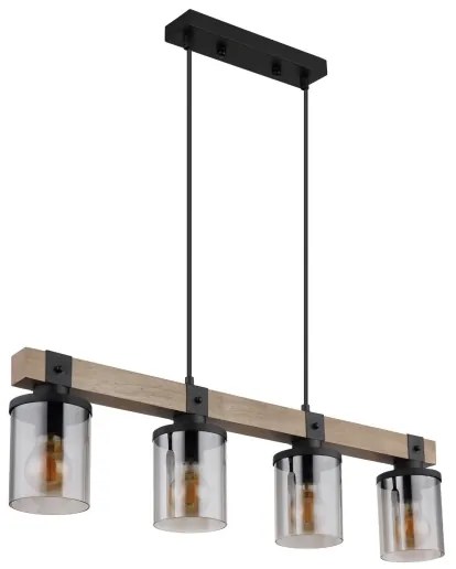 Brilagi - Luster na lanku VISTA 4xE27/60W/230V dub