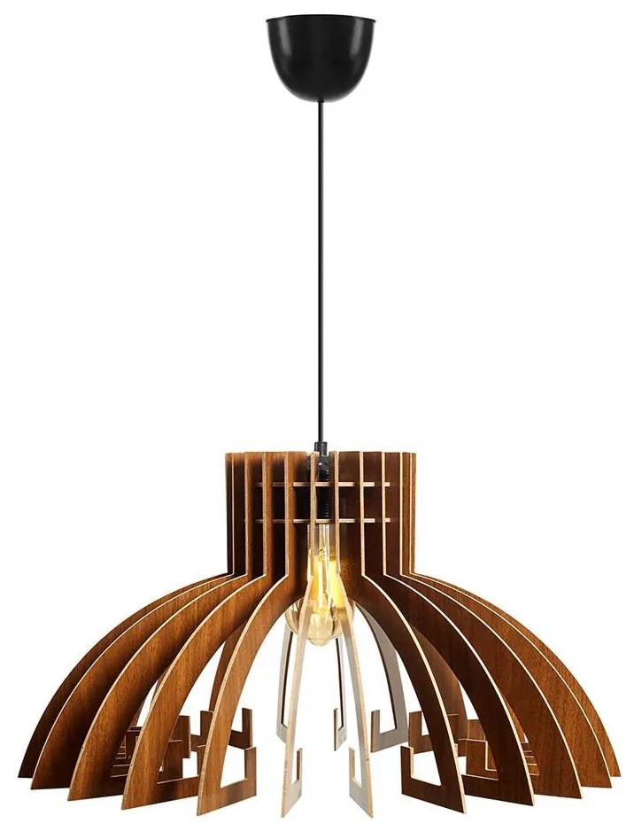 Luster na lanku 1xE27/60W/230V hnedá pr. 39 cm