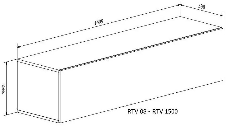 TV STOLÍK ELEGANTE 150 LED BIELY VYSOKÝ LESK