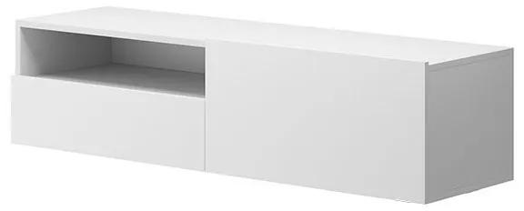 Piaski Závesný TV stolík Moyo II 120 cm biely mat