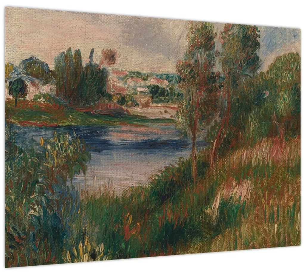 Obraz - Auguste Renoir, Landscape at Vetheuil, reprodukcia (70x50 cm)