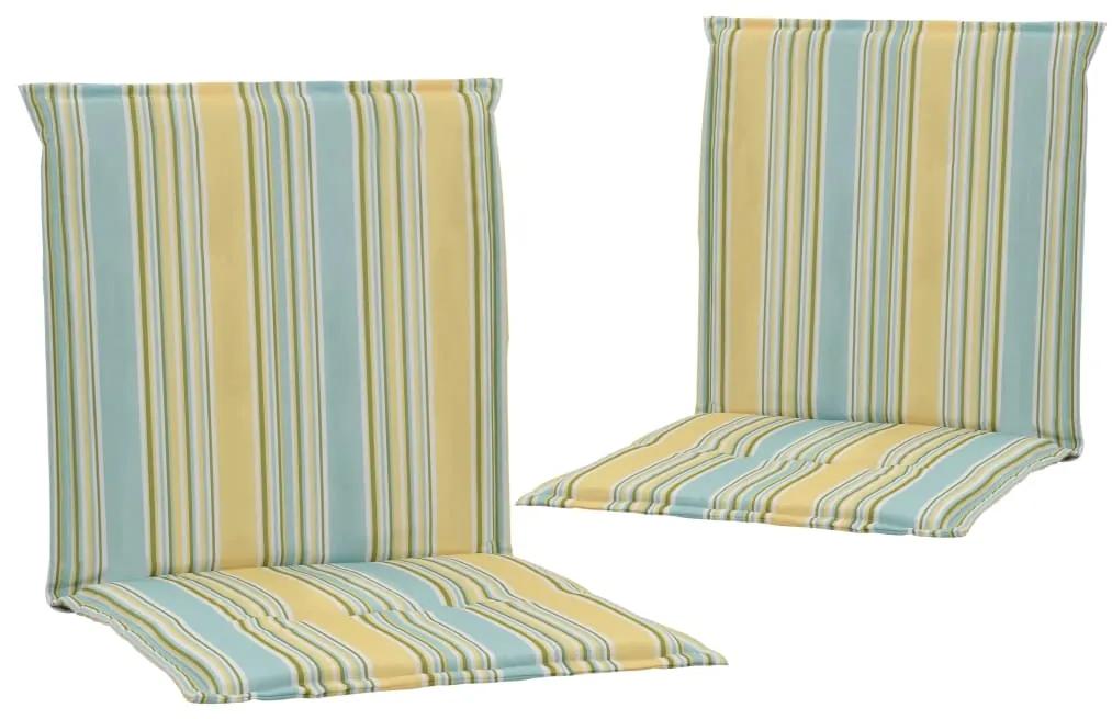 vidaXL Podložky na záhradné stoličky 2 ks viacfarebné 100x50x3 cm