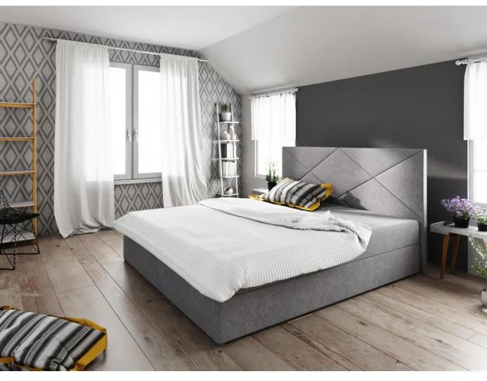 Moderná posteľ s úložným priestorom 160x200 STIG 4 - sivá