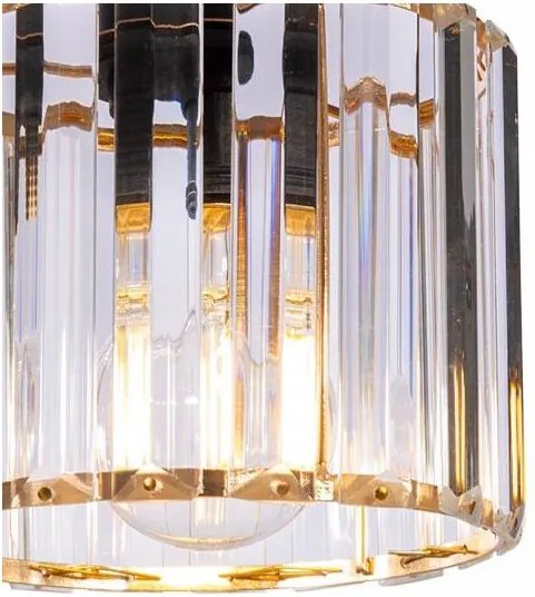 Stropné svietidlo HOLDI 2, 1x priehľadné krištáľové tienidlo, G