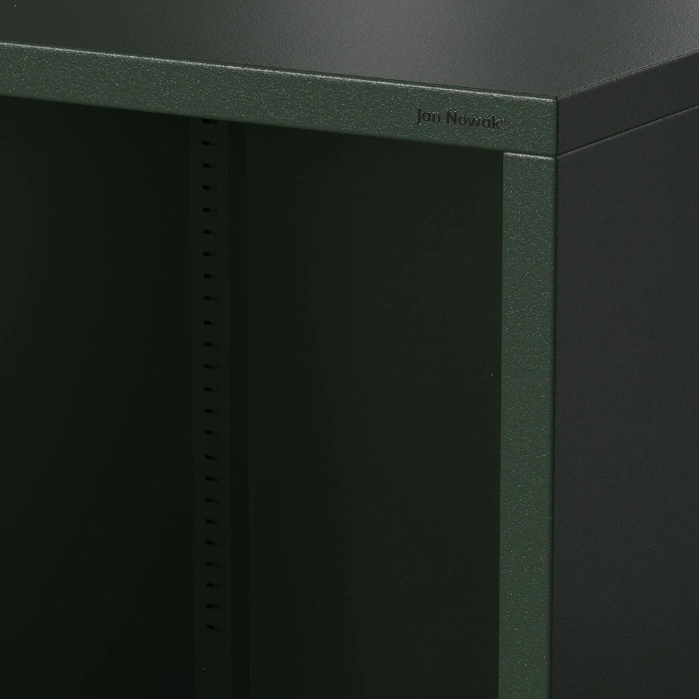 Nízky policový regál LUCA, 1000 x 900 x 350 mm, Modern: fľaškovo zelená farba