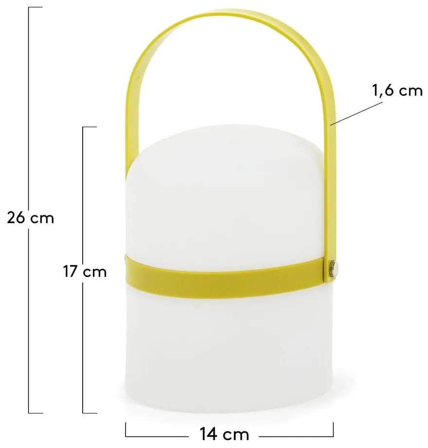 LED prenosné stmievateľné vonkajšie svietidlo na USB ø 14,5 cm Ridley – Kave Home