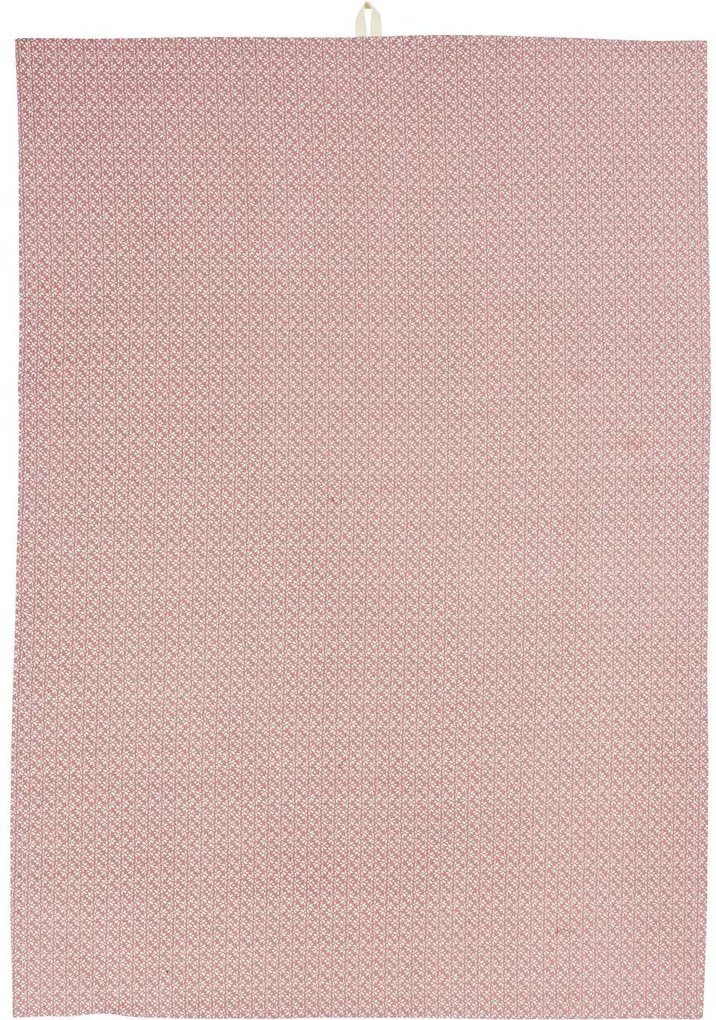 IB LAURSEN Bavlnená utierka Pink Mini Pattern