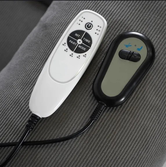 Masážne kreslo s funkciou vstávania MARCOS sivé