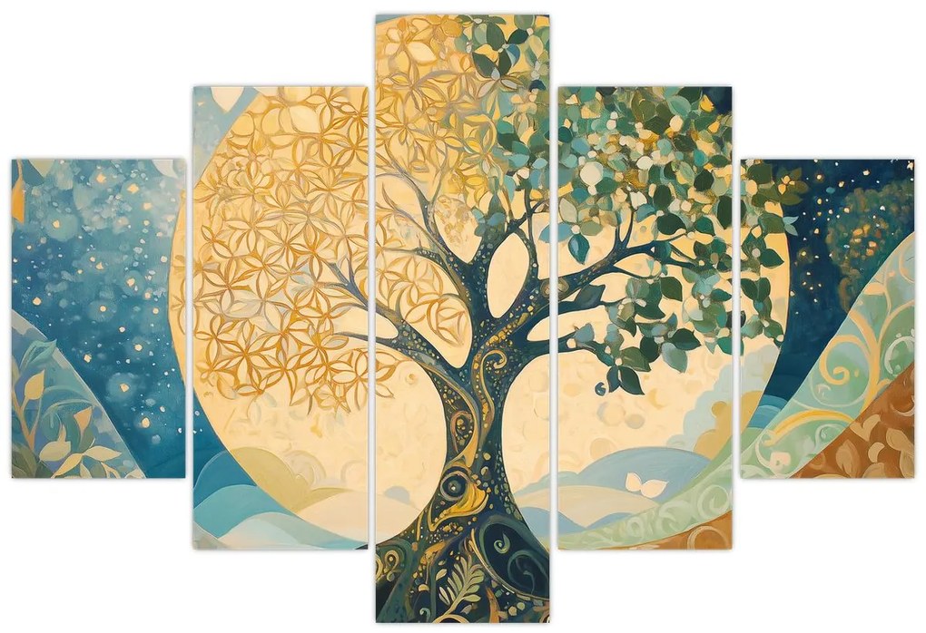 Obraz – Strom života v mesiaci (150x105 cm)