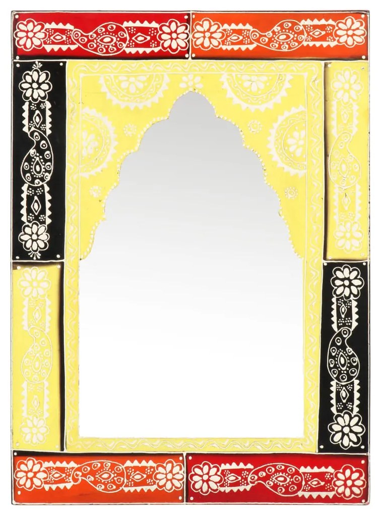 vidaXL Ručne maľované zrkadlo 40x55 cm mangovníkový masív