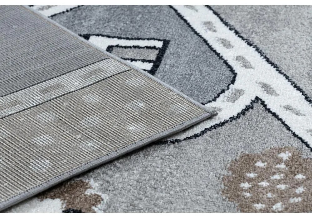 Detský kusový koberec Ulice v meste sivý 160x220cm