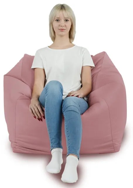 Sedací vak AMALFI plyš pudrovo rúžový