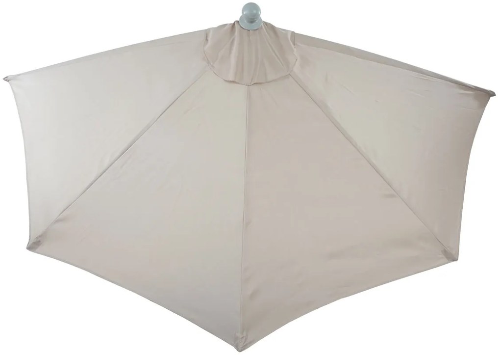 Slnečník polkruh Parla - polyester/hliník - 300cm krémová bez podstavca