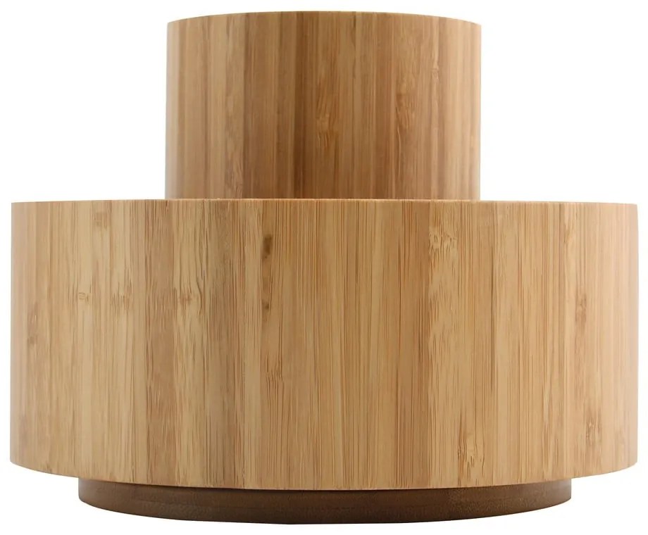 Bambusový kúpeľňový organizér na kozmetiku/otočný v prírodnej farbe Isalys – MSV