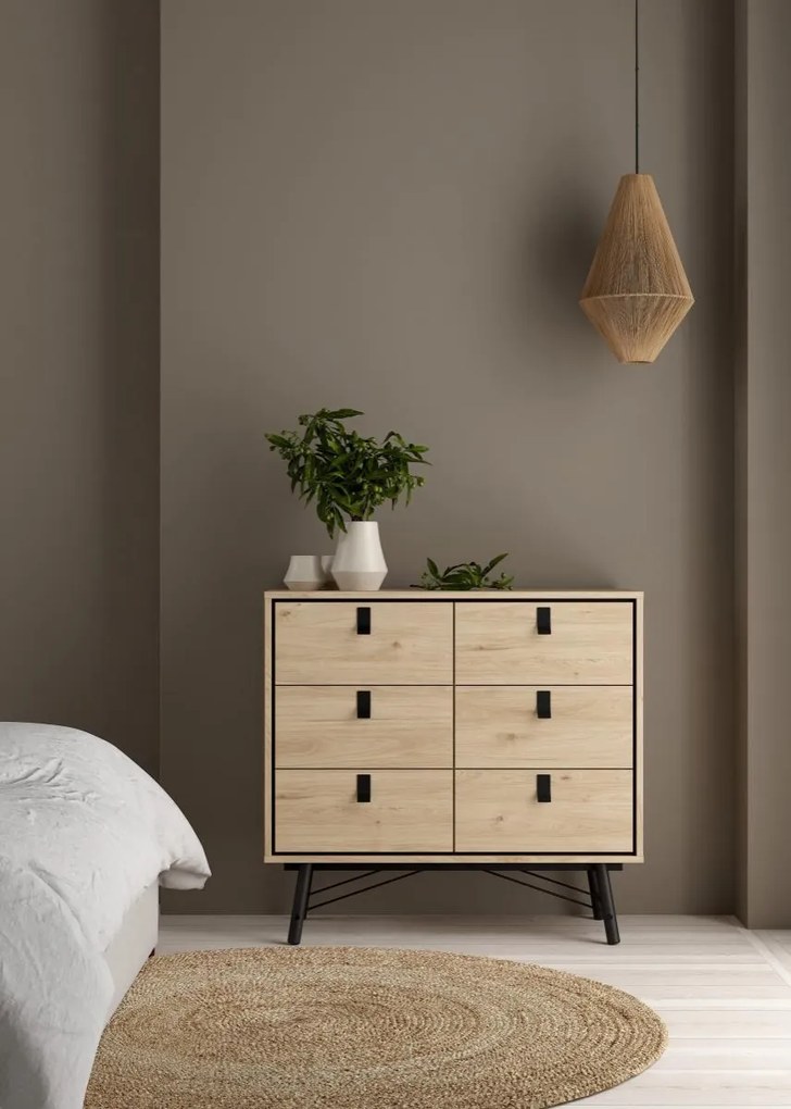 Komoda Rainy 102 cm so zásuvkami orechovec Jacson