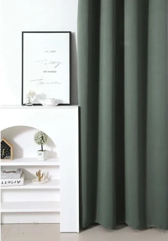 Sivozelený záves OXFORD 140x250 cm Zavesenie: Riasiaca páska