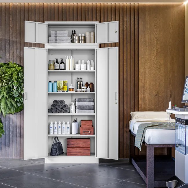 Kovová skriňa JAN Compact 1750 x 800 x 400 mm, sivá