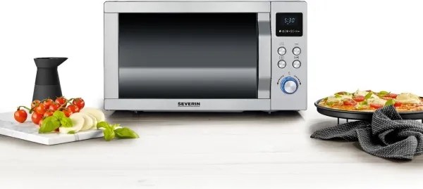 Severin MW 7774 - Mikrovlnná rúra 3 v 1, 1950 W/230 V, 25 l, nerezové prevedenie