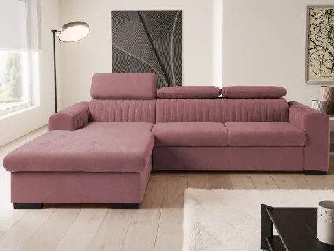 Rohová sedačka Sansa, staroružová látka, ľavý roh%