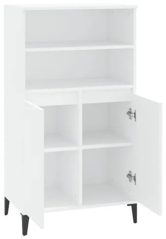 vidaXL Vysoká skrinka biela 60x36x110 cm spracované drevo-