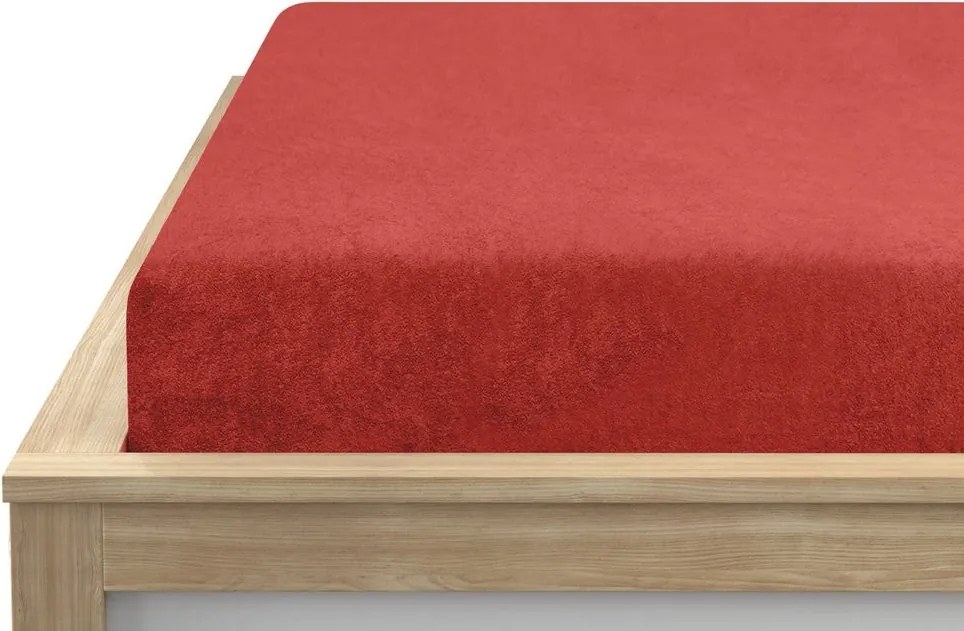 Froté plachta EXCLUSIVE červená 90x200 cm
