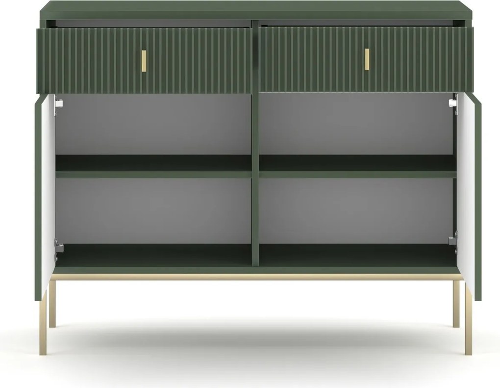 Komoda Maggiore 104,2 cm zelená/zlatá