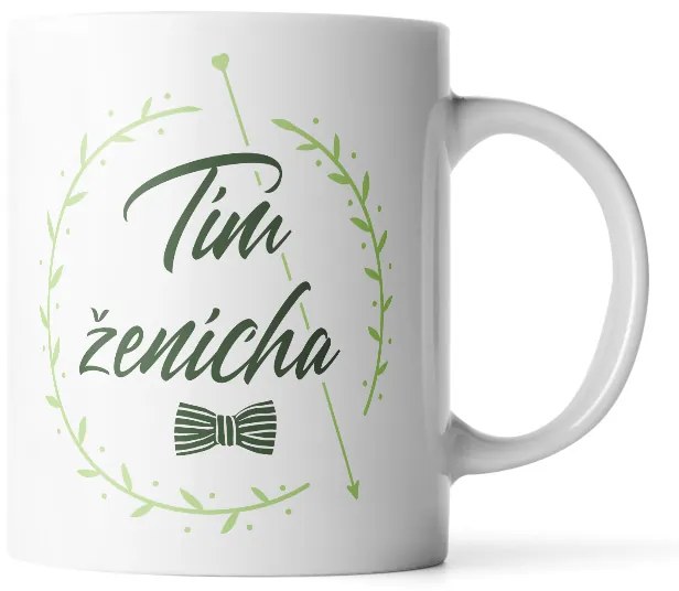 Sablio Hrnek Tým ženicha motýlek - 200 ml - espresso