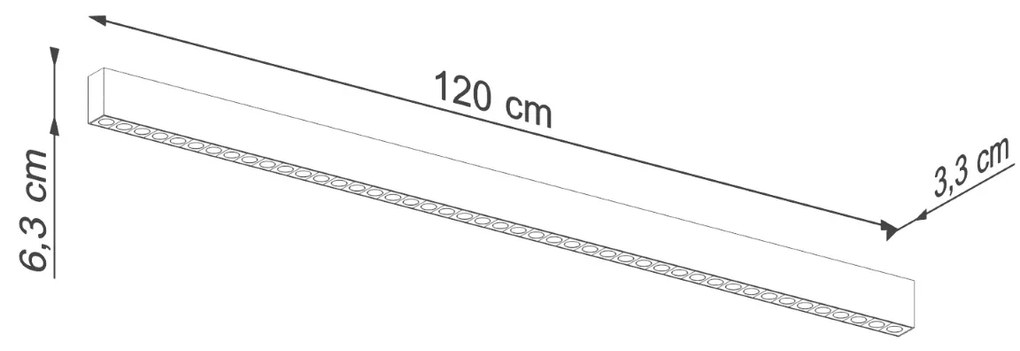Stropné LED svietidlo Soren 120, 1x LED 41w, 4000k, b