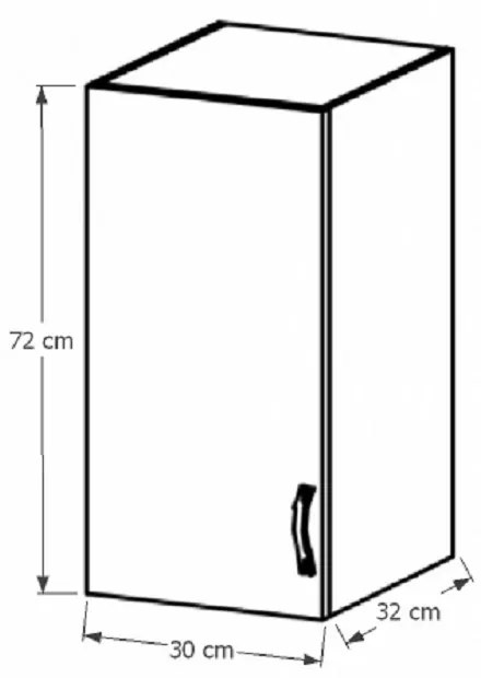 Horná kuchynská skrinka G30 Provense (biela + sosna andersen) (L). Vlastná spoľahlivá doprava až k Vám domov. 1015174