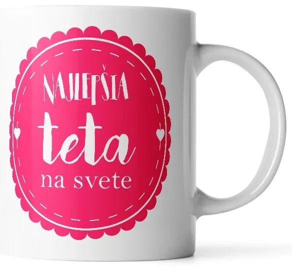 Sablio Hrnček Najlepšia teta na svete - 890 ml - XXL