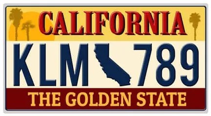 Ceduľa California - The Golden State