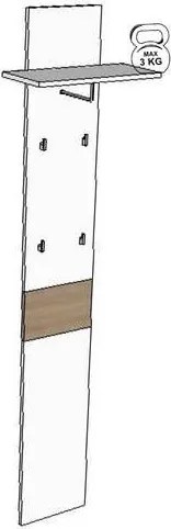 Predsieňová zostava Lift, dub/biela