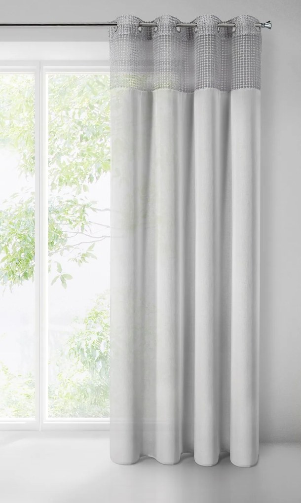 ZÁCLONA NA KRÚŽKOCH GRACE 140X250 CM STRIEBORNÁ