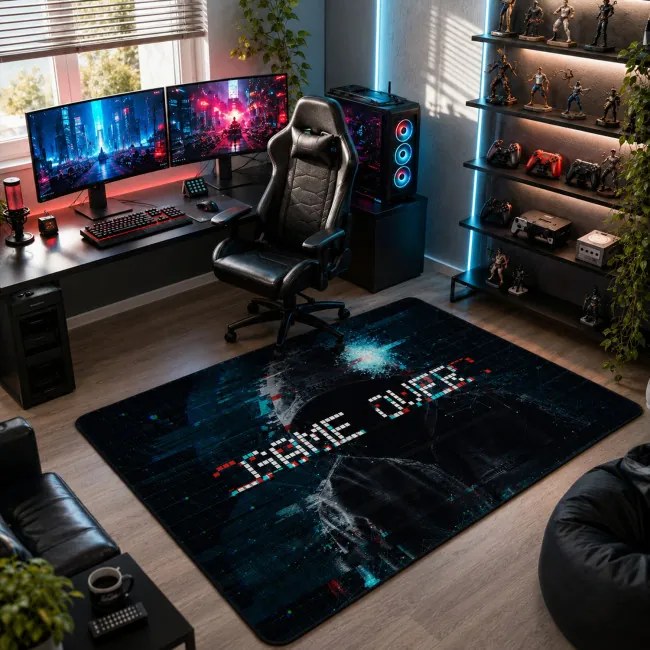 Protišmykový herný koberec Game Over