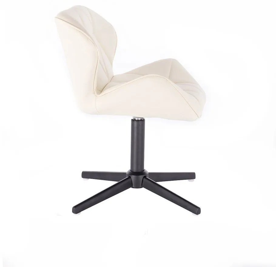 LuxuryForm DESIGN Stolička MILANO na čiernom kríži - biela