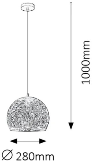 Rabalux 2276 - Luster na lanku MANORCA 1xE27/40W/230V